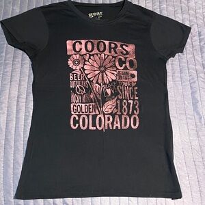 Women's Coors Navy and Pink Graphic Tee